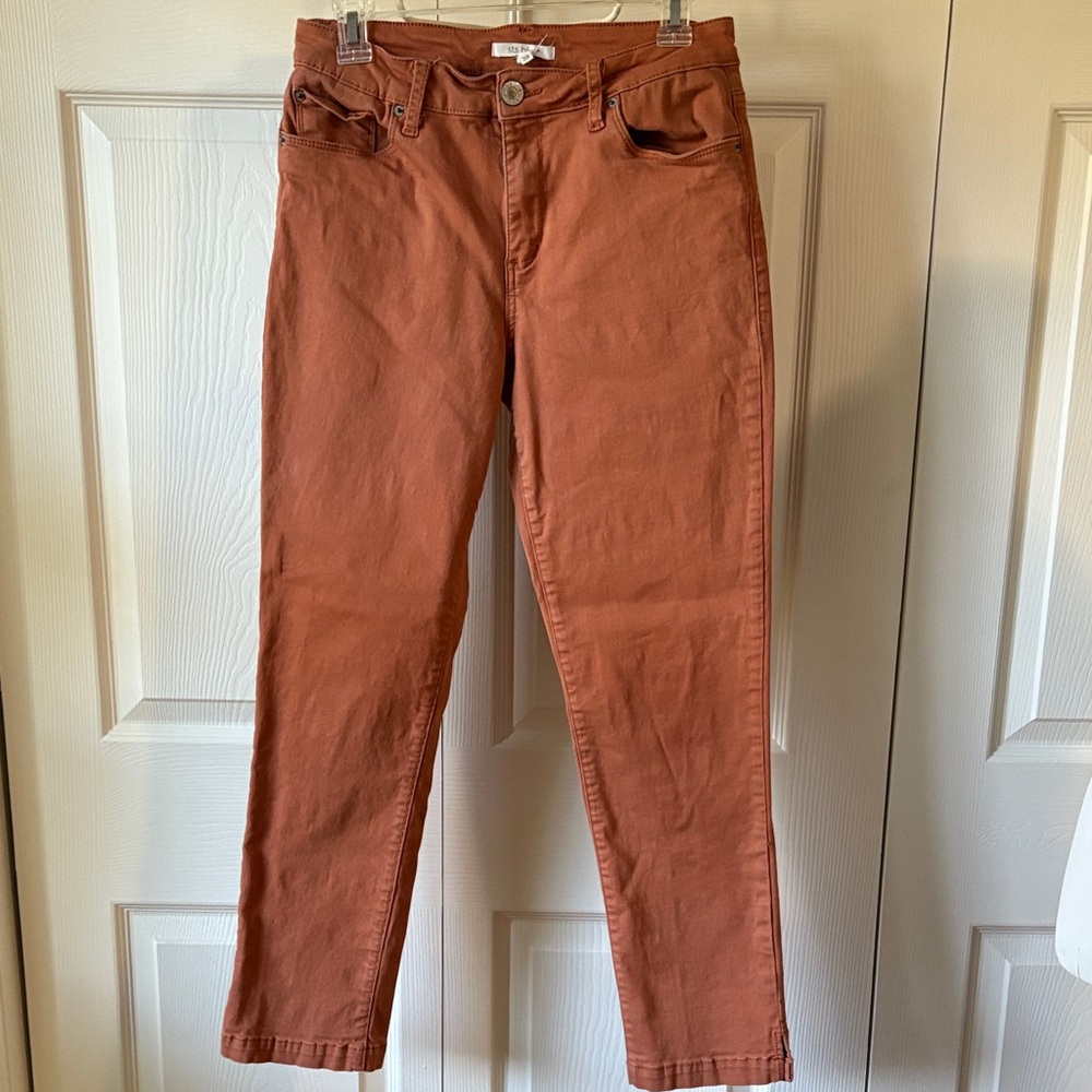 Rust Orange Straight-Leg Mid-Rise Jeans by sts blue/Size 29